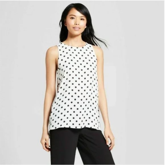 Who What Wear Tops - WhoWhatWear Polka Dot Tank Top